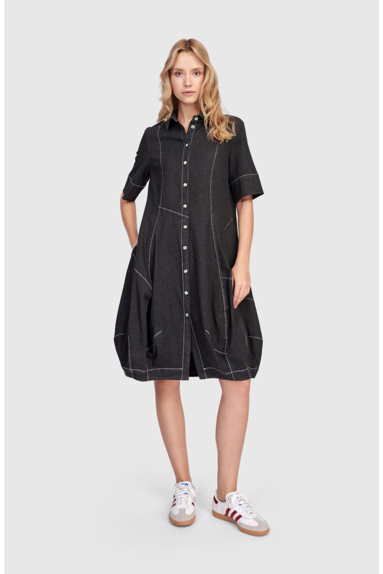 Barbie Wonderful Shirt Dress, Alternate, color, Black Denim