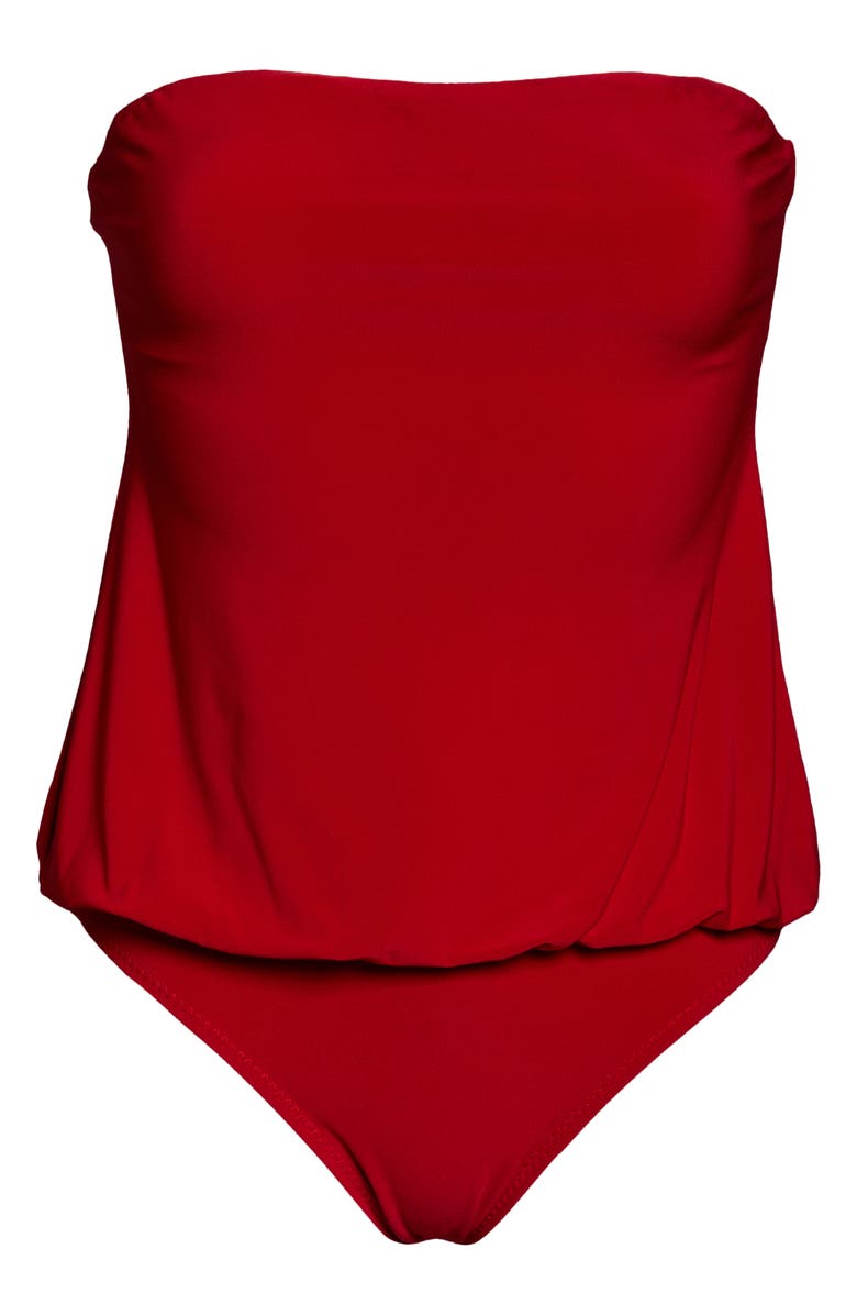 Norma Kamali Strapless Babydoll One-Piece Swimsuit, Alternate, color, 