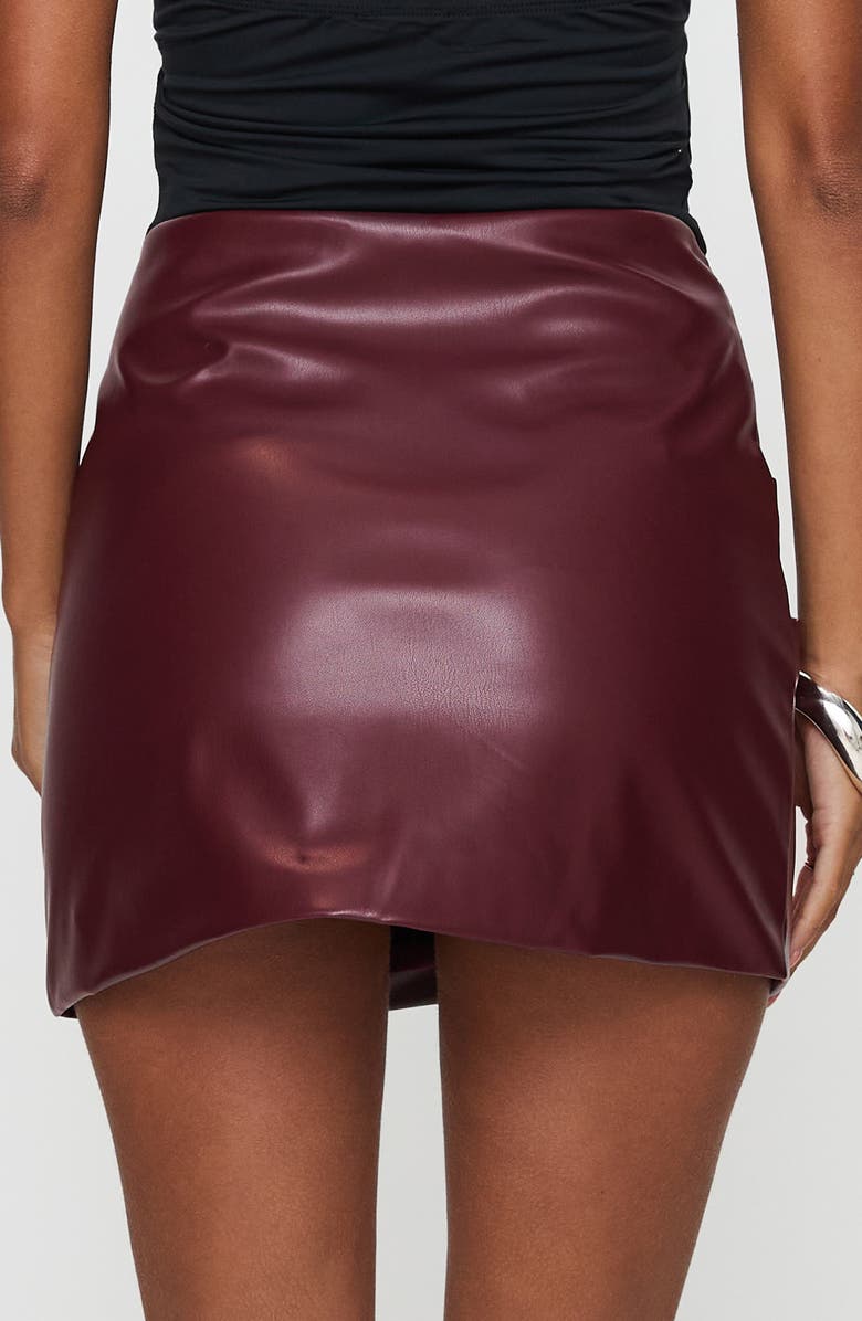 Princess Polly Kalilah Faux Leather Miniskirt, Alternate, color, 