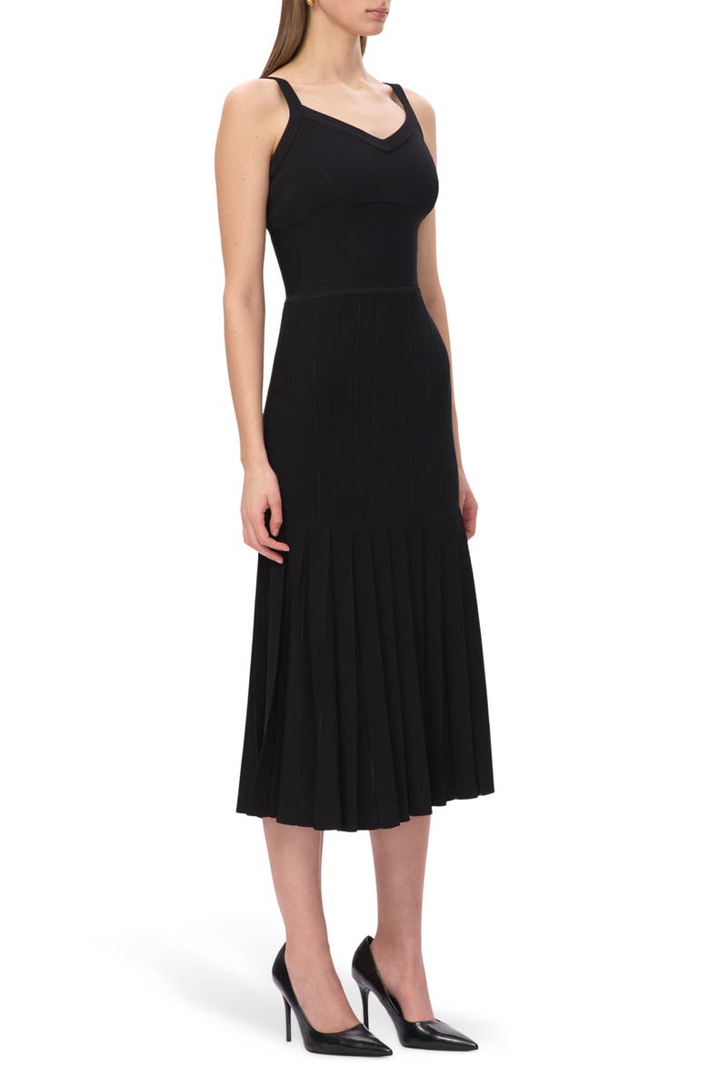 Herve Leger The Rosa Midi Dress, Alternate, color, Black