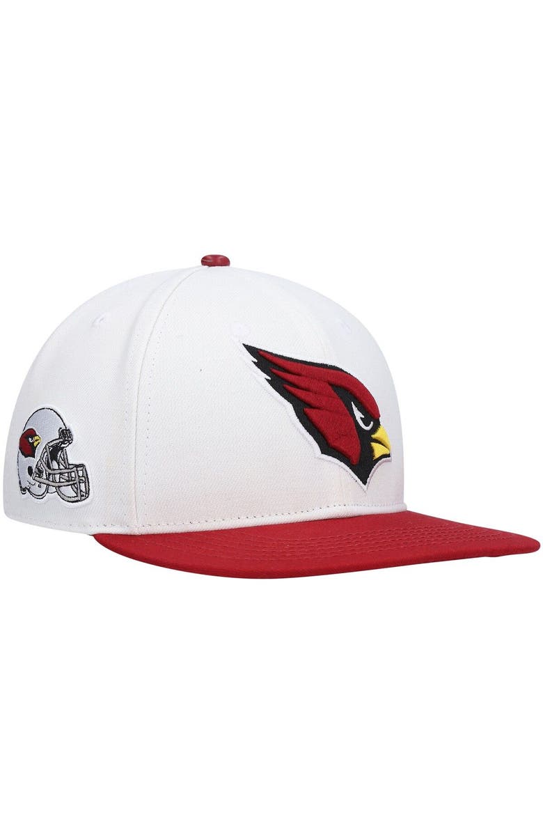 PRO STANDARD Men's Pro Standard White/Cardinal Arizona Cardinals 2Tone Snapback Hat, Main, color,