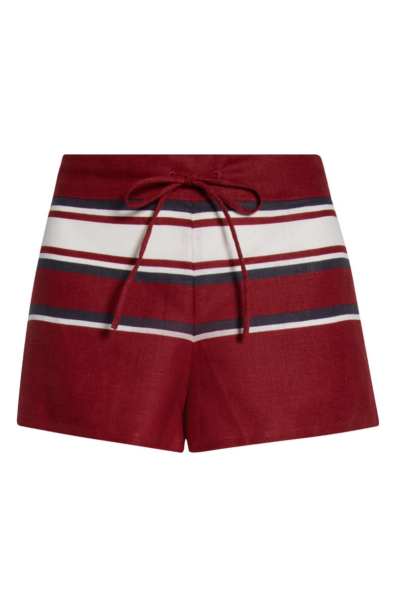 Miel Stripe Linen Drawstring ShortsI