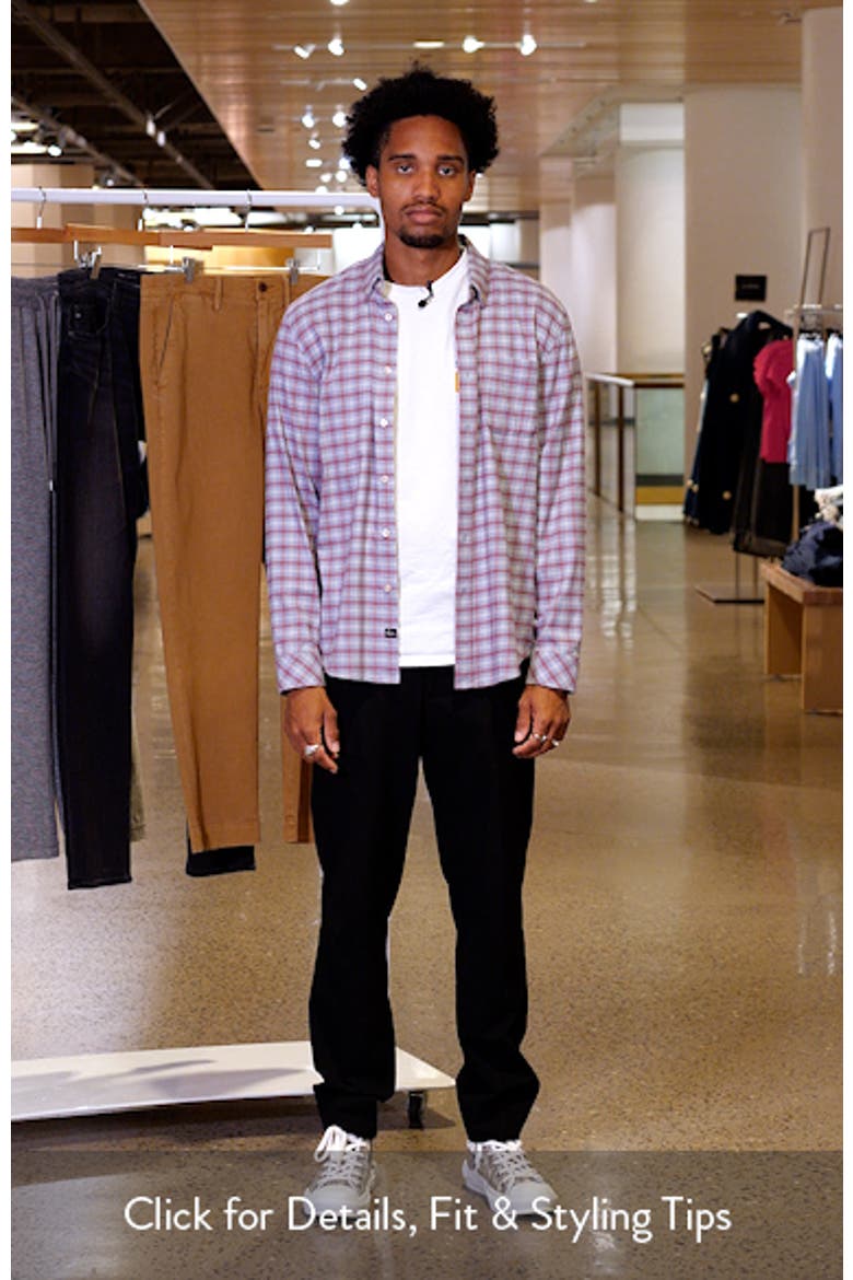 Vance Shadow Check Cotton Blend Button-Down Shirt video