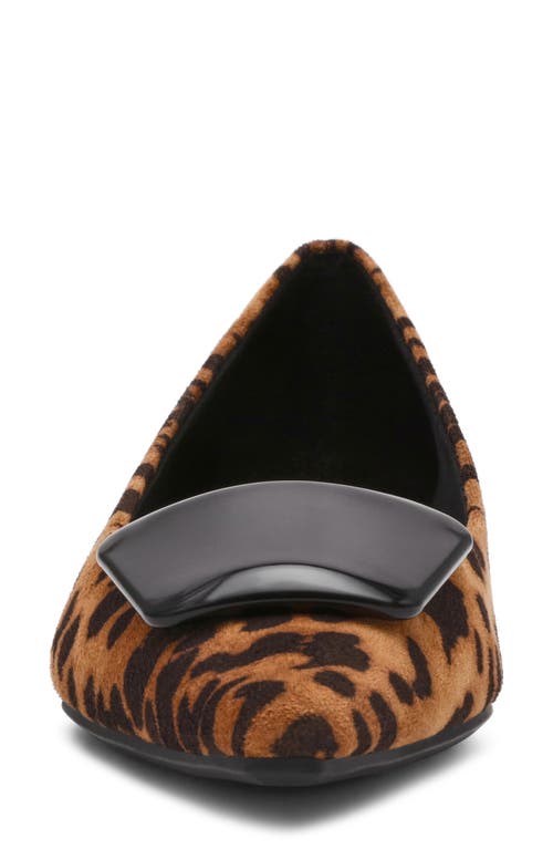 Anne Klein Crawford Pointed Toe Flat In Animal Print