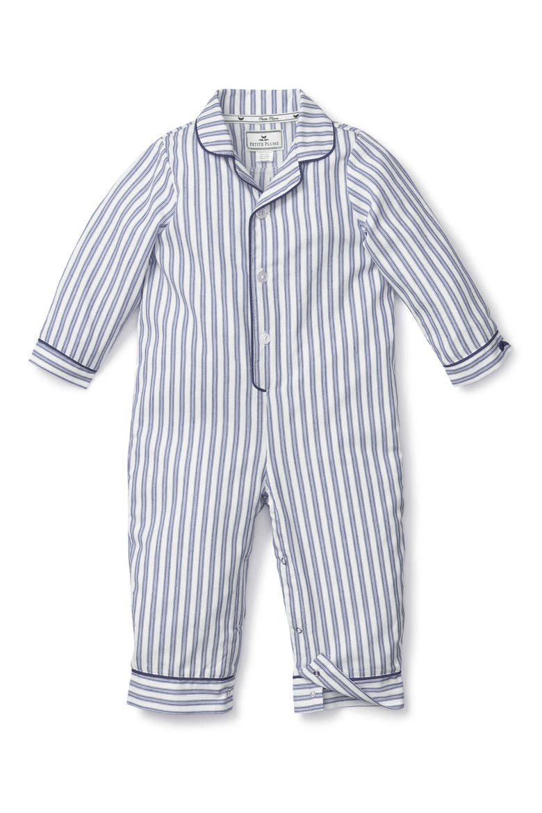 French Ticking Cambridge Romper, Main, color, NAVY