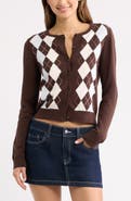BP. Crewneck Cotton Blend Cardigan