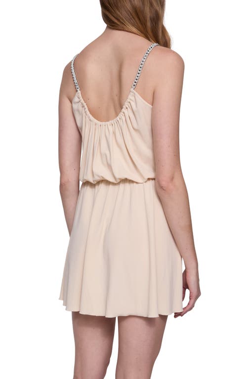 Rebecca Minkoff Serena Chain Strap Minidress In Chalk