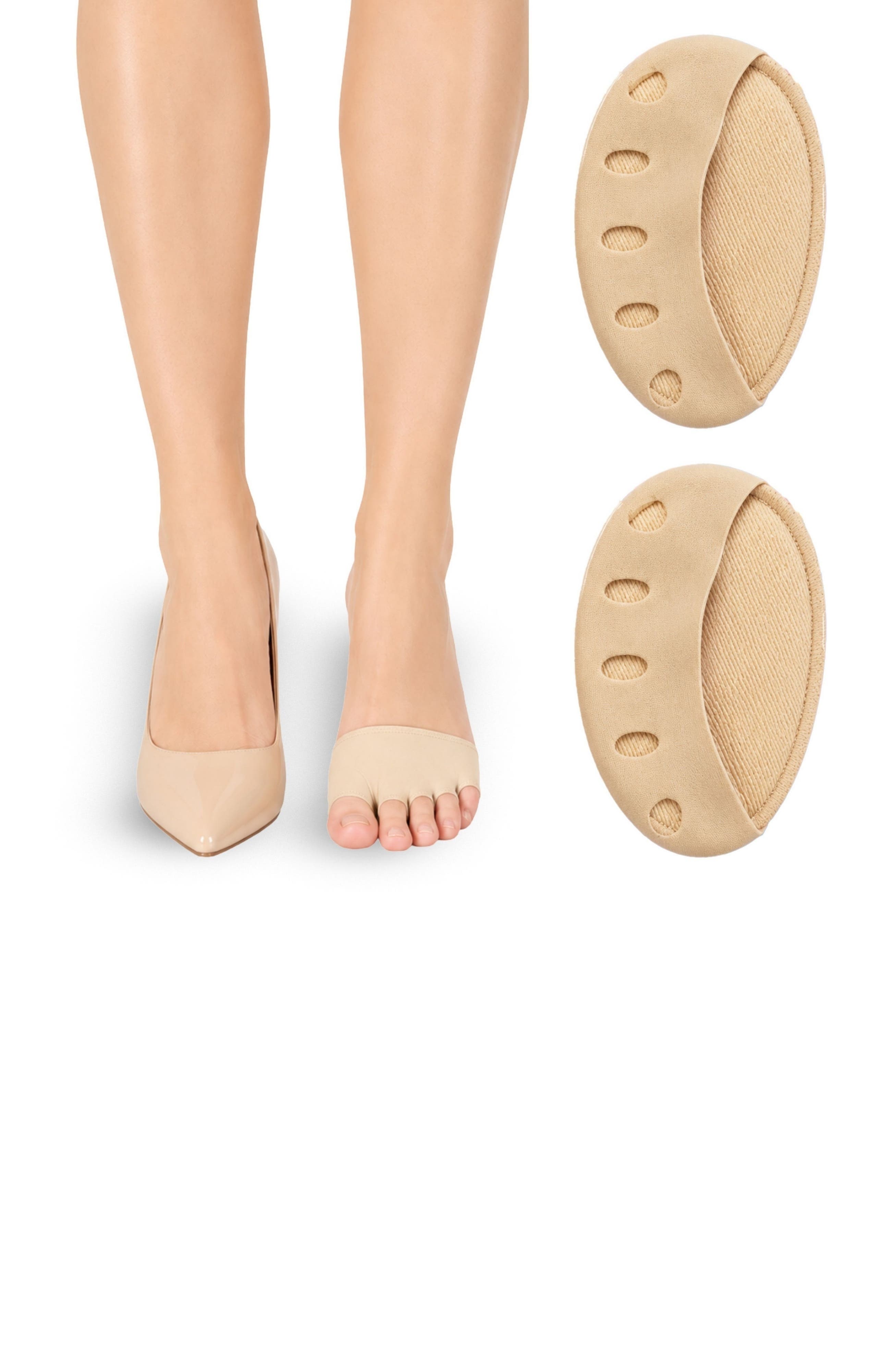 Forefoot Cushion Sleeves, Alternate, color, Beige