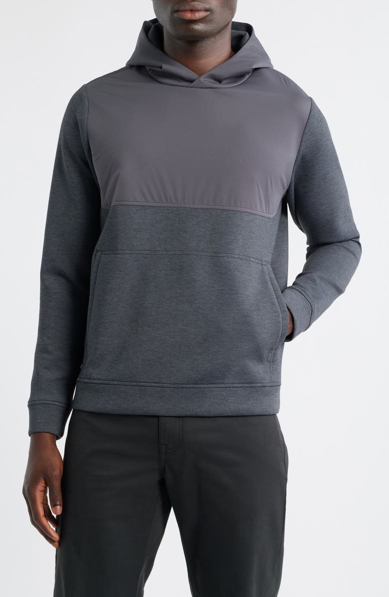 Peter Millar Crown Crafted Winsome Hybird Hoodie, Main, color, Iridium