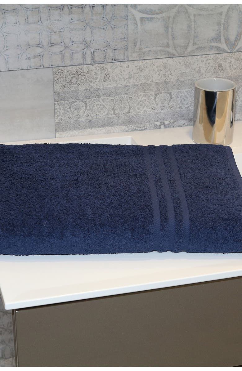 Linum Home Textiles Denzi Bath Sheet - Twilight Blue, Alternate, color, Twilight Blue