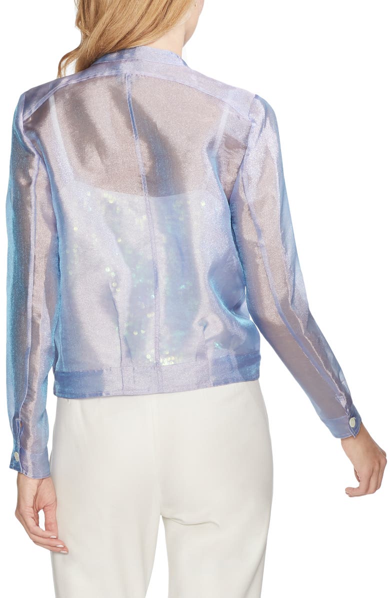 Vince Camuto Iridescent Organza Jacket, Alternate, color,