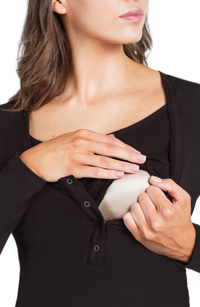 Savi Mom Avery Scoop Neck Maternity/Nursing Tee, Alternate, color,