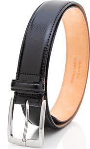 MADE IN ITALY Pebble Leather Belt