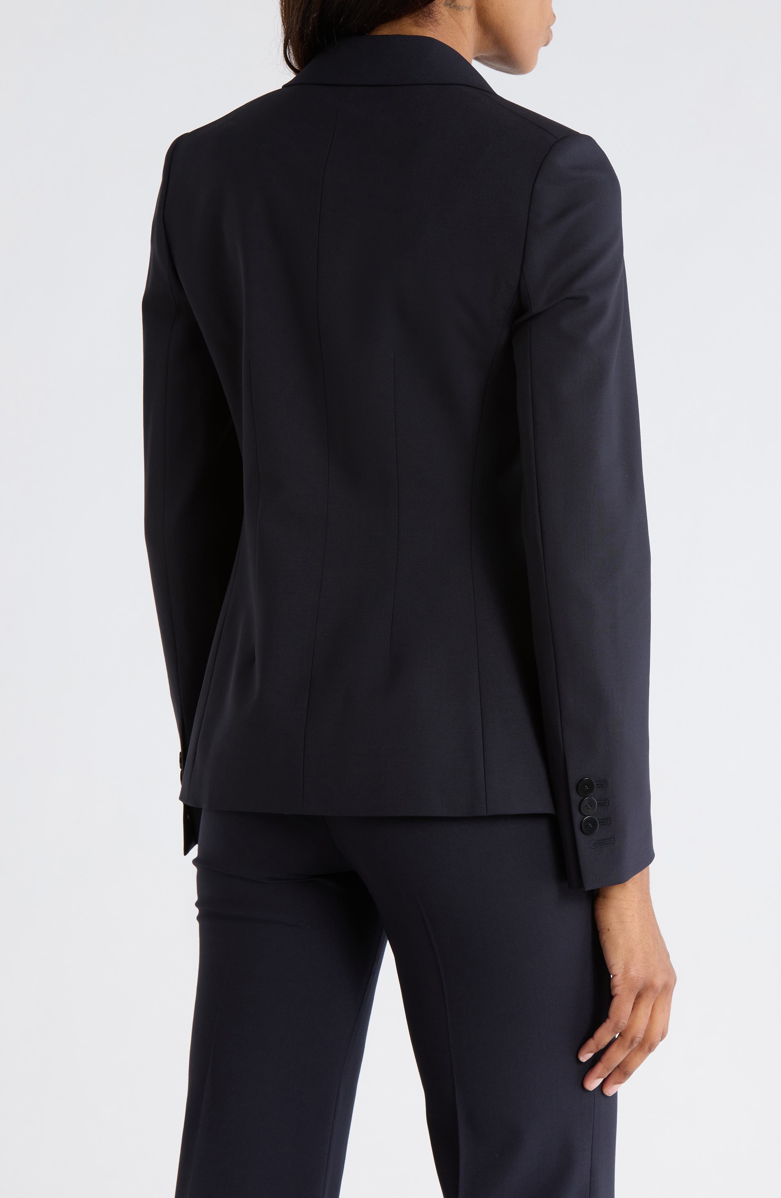Angled Stretch Wool Blazer - image 4