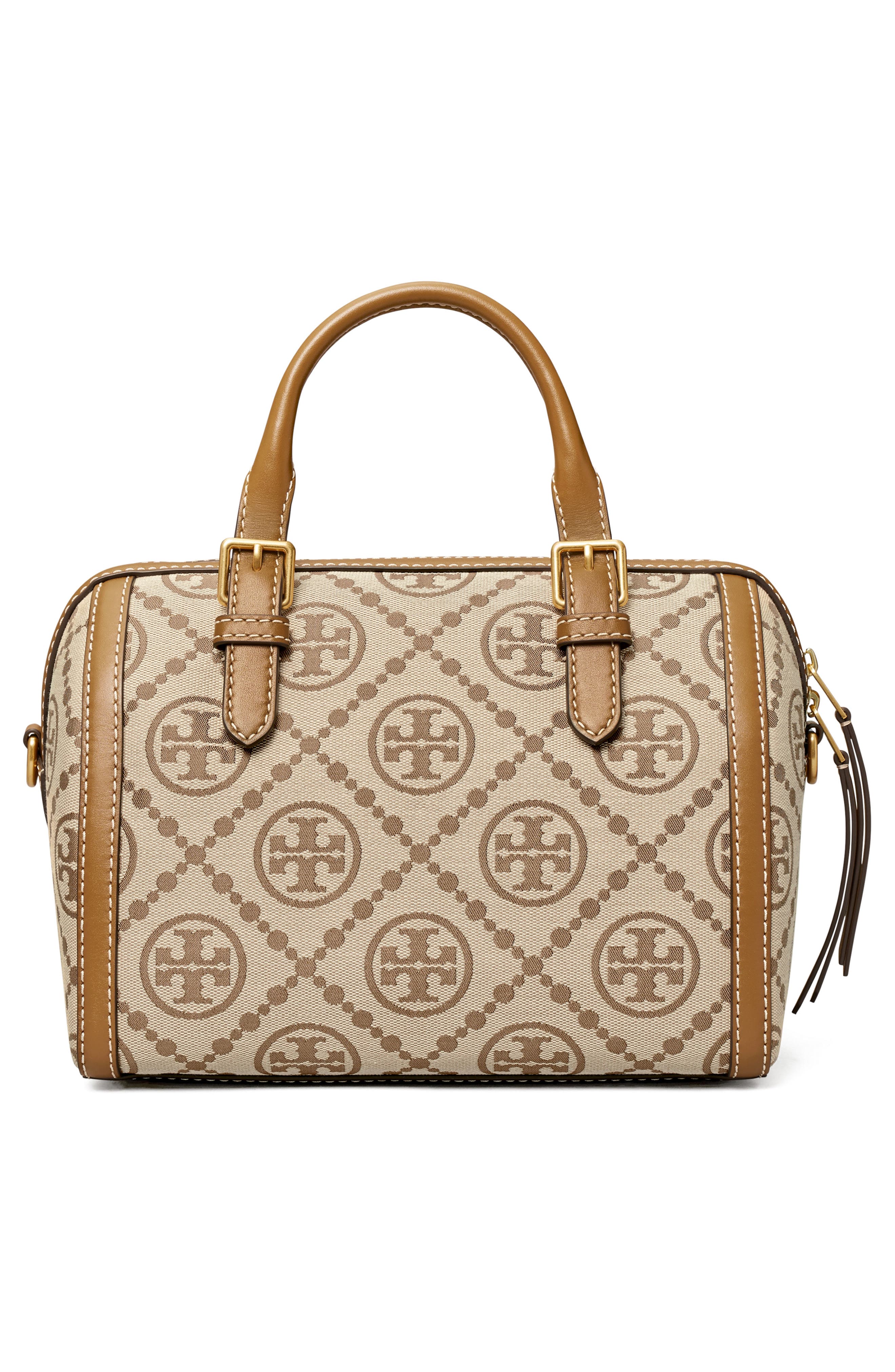 Tory Burch T Monogram Jacquard Barrel Shoulder Bag, Alternate, color, 