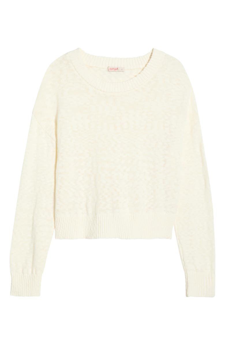 Marine Layer Sea Breeze Cotton Crewneck Sweater, Main, color, Antique White