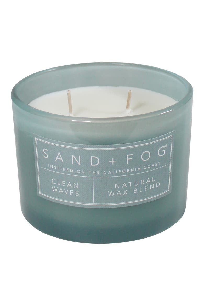 Novelty Wood Top Scented Candle, Main, color, CLEAN WAVES
