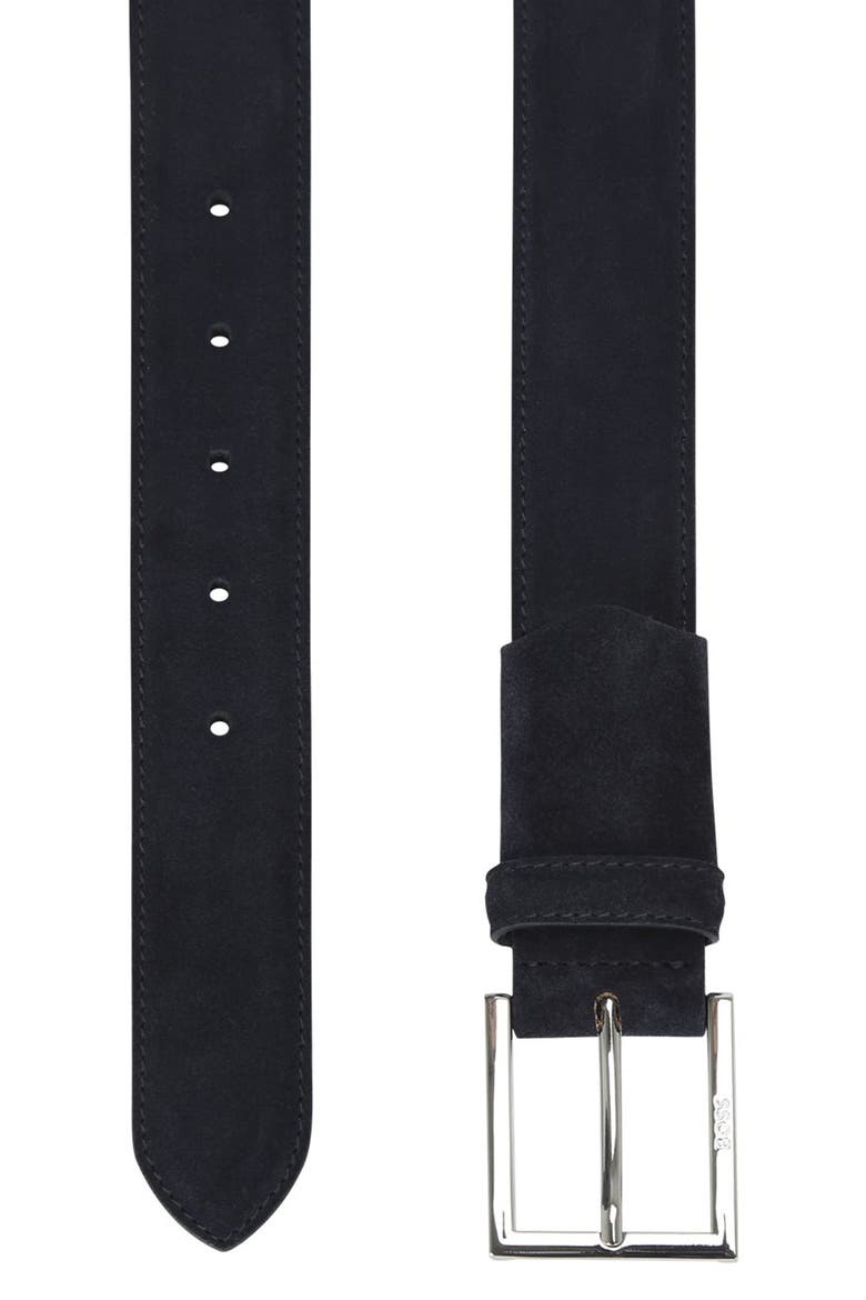 Dressletic Suede Belt, Alternate, color, DARK BLUE