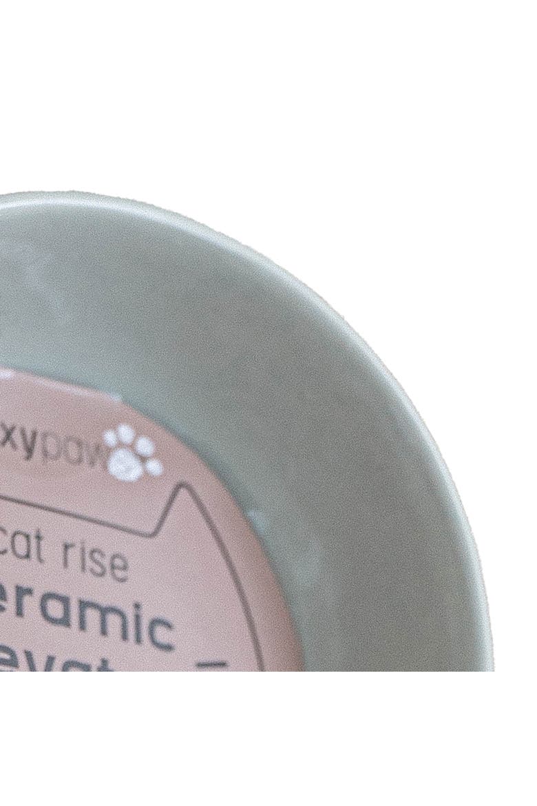 Elevated Ceramic Bowl For Cats, Desert Green, 7oz Capacity, Alternate, color, Green
