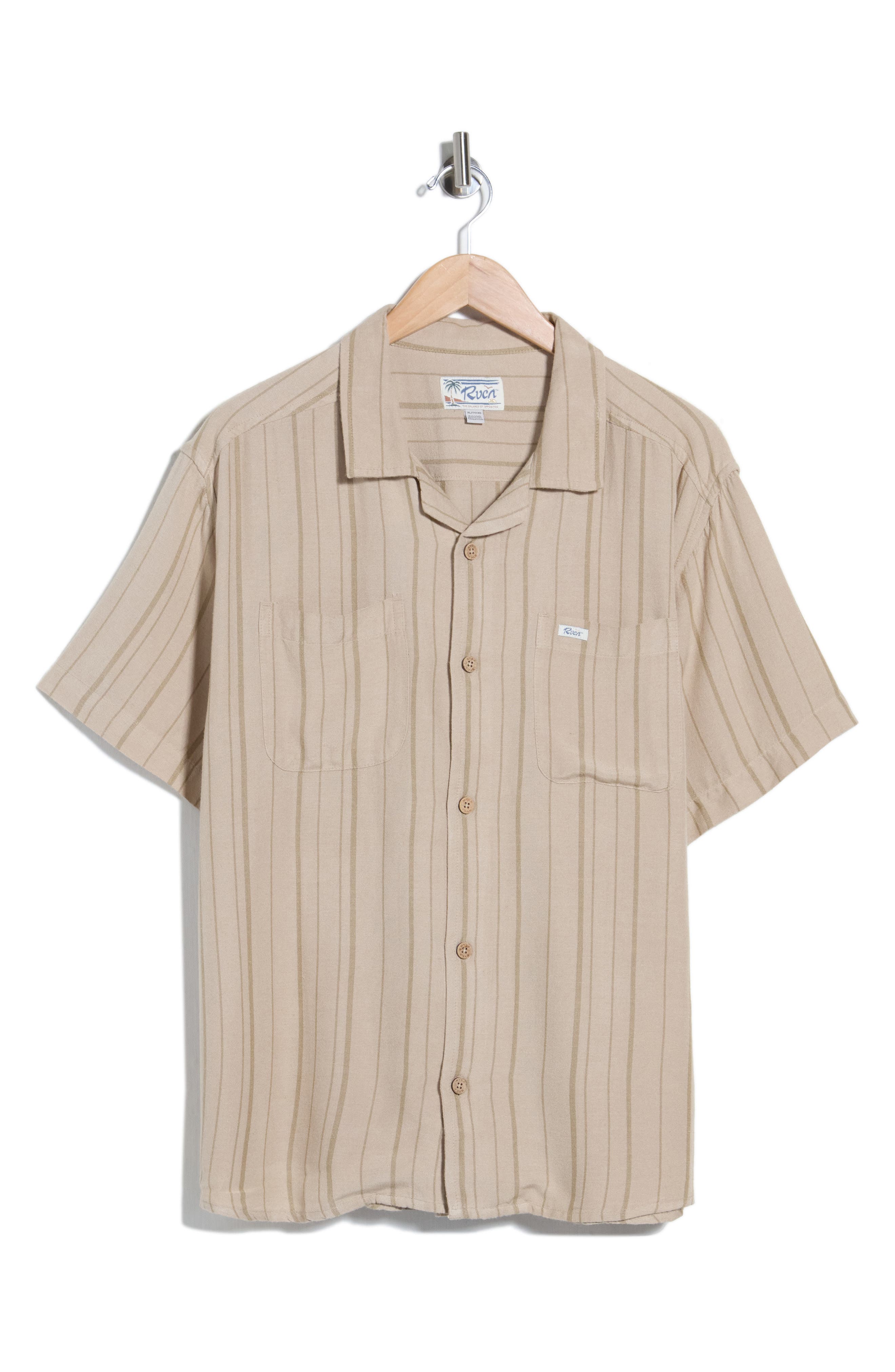 Exotica Stripe Short Sleeve Button-Up Shirt