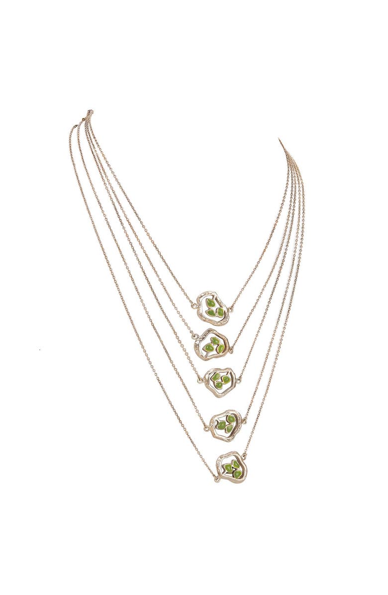 Dhwani Bhansal TERRA LAYERED NECKLACE, Alternate, color, Gold Plated