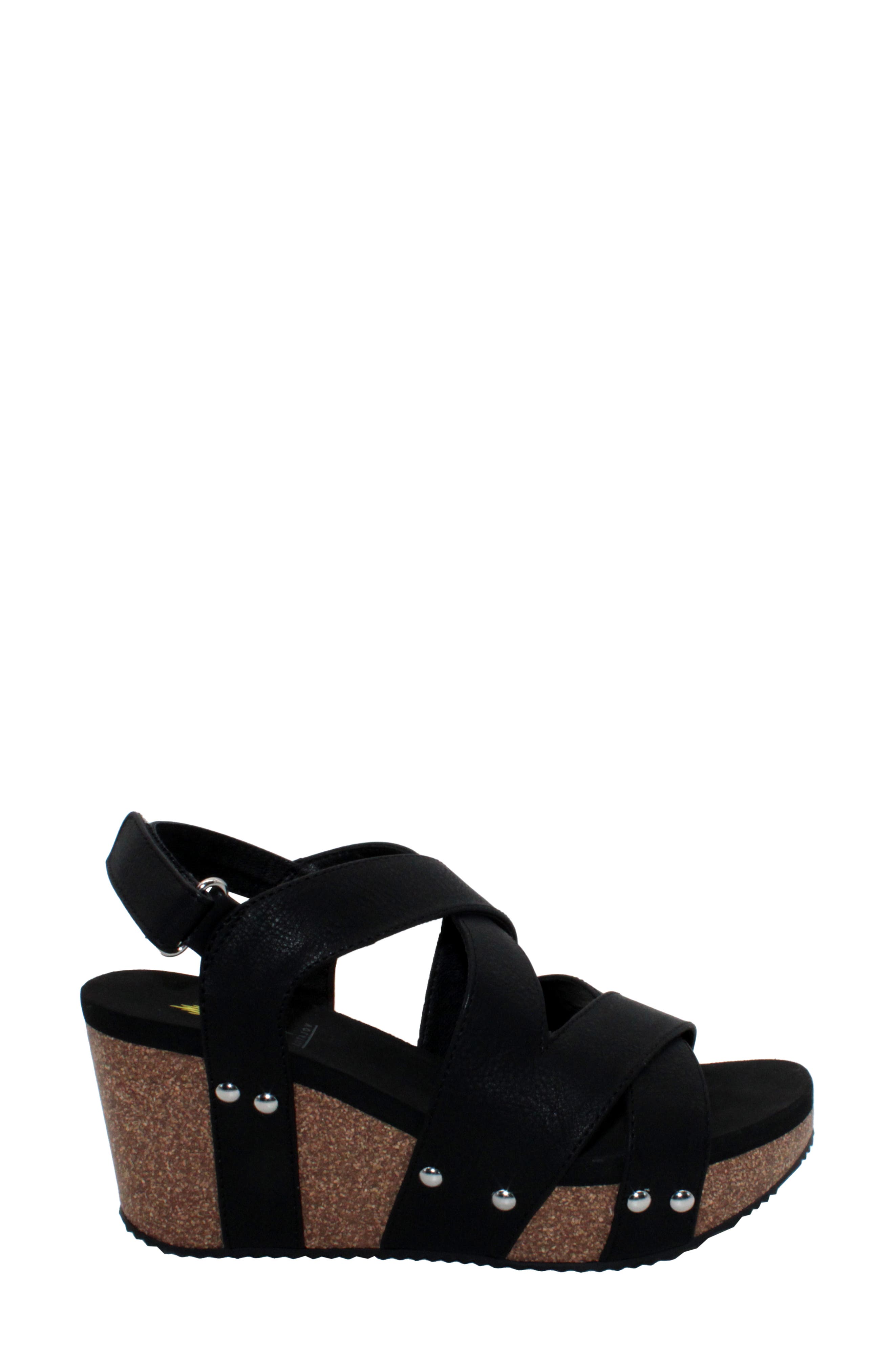 Volatile Tory Crisscross Wedge Sandal, Alternate, color, 