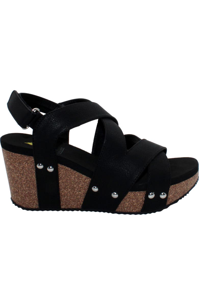 Volatile Tory Crisscross Wedge Sandal, Alternate, color,