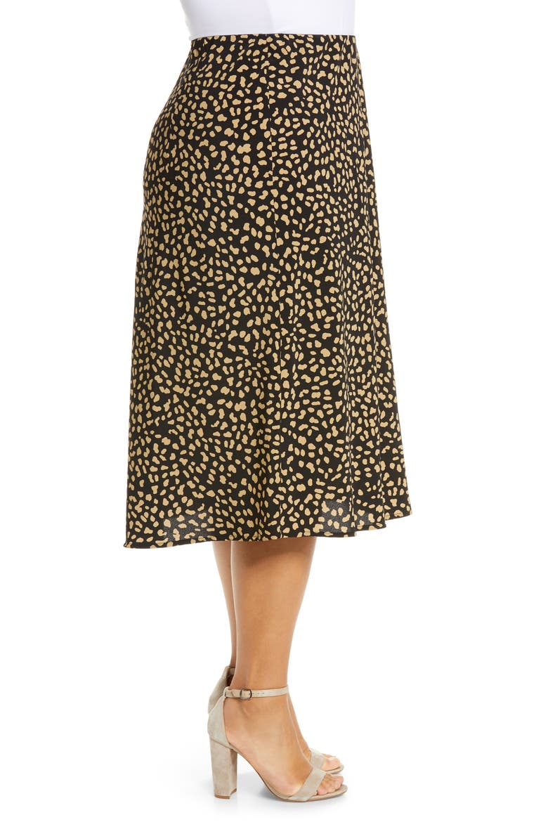 Midi Skirt, Alternate, color, BLACK MODERN SPOTS