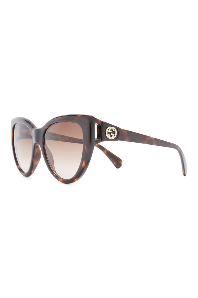 56mm Cat Eye Sunglasses, Alternate, color, HAVANA HAVANA BROWN