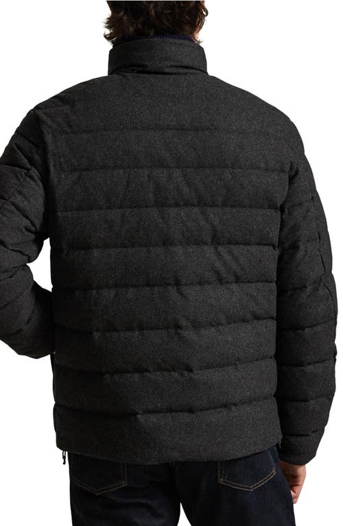Polo Ralph Lauren The Colden Herringbone Down Jacket In Black
