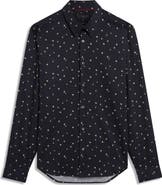 Ted Baker Iskran Floral Print Stretch Cotton Button-Up Shirt