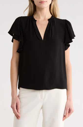 Ulla Johnson Lilo Flutter Sleeve Top
