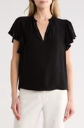 Ulla Johnson Lilo Flutter Sleeve Top