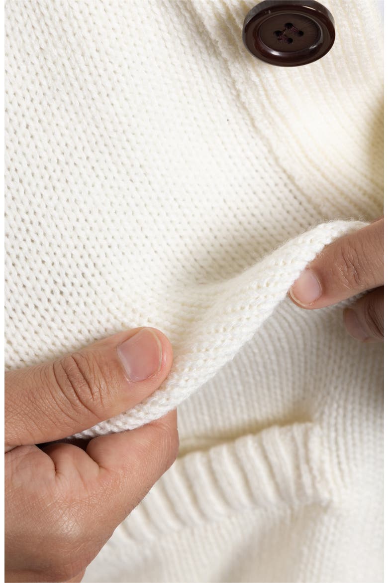 Shawl Collar Knit City Patch Cardigan, Alternate, color, CREAM