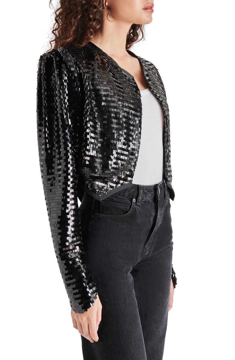 Steve Madden Juliet Sequin Crop Jacket, Alternate, color, 