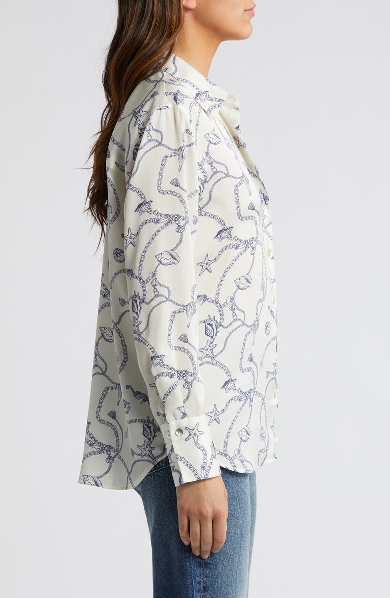 Rails Ledger Nautical Print Button-Up Shirt, Alternate, color, Nautical Chain