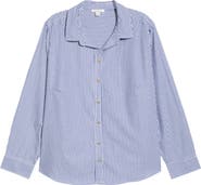 beachlunchlounge Bentley Stripe Cotton Button-Up Shirt