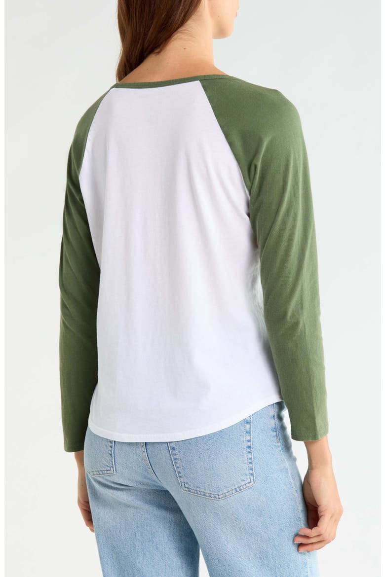 Heart Lotus Raglan Sleeve T-Shirt, Alternate, color, BRIGHT WHITE