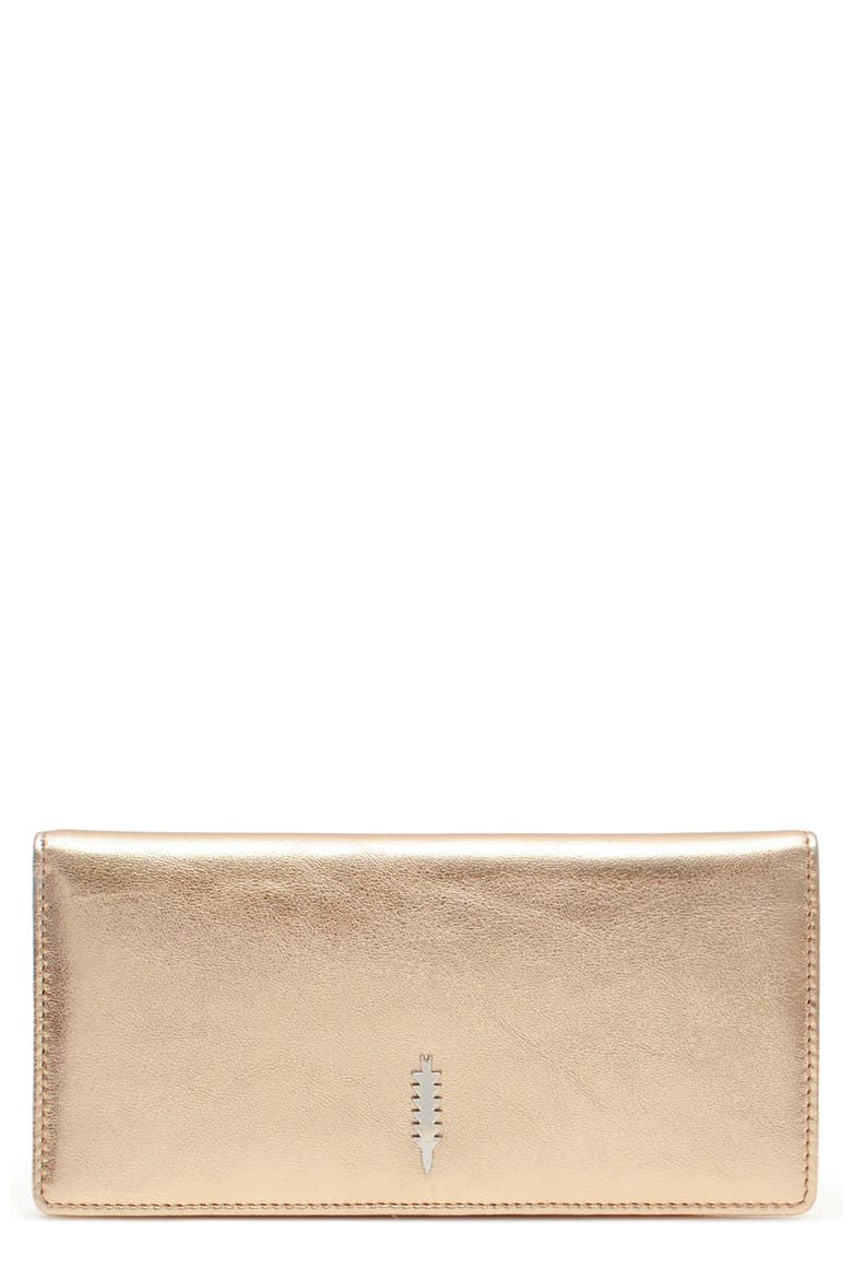Anna Bifold Leather Wallet, Main, color, LIGHT GOLD