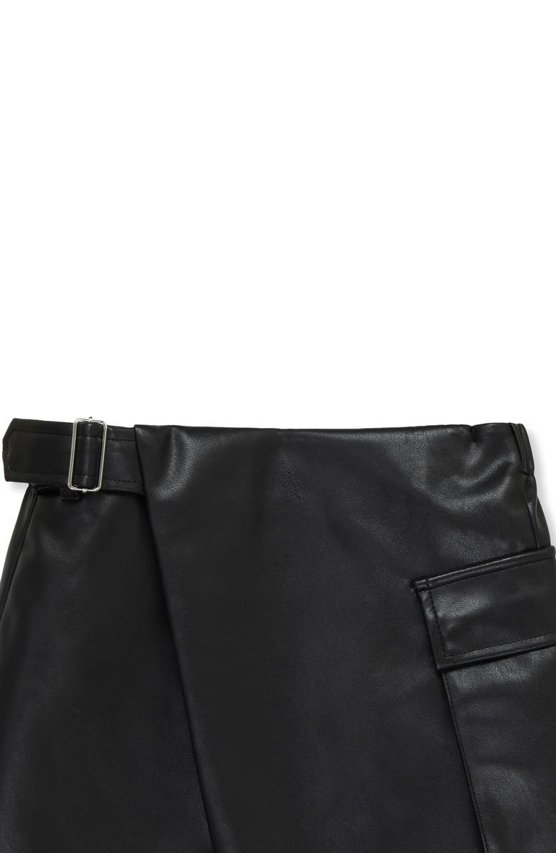 Habitual Kids Kids' Colorblock Hoodie & Faux Leather Skort Set, Alternate, color, 