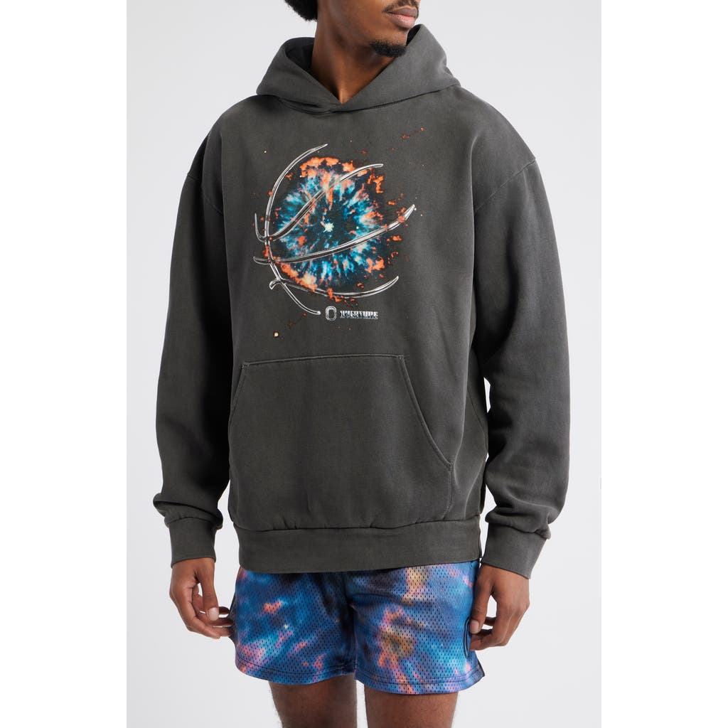 Overtime Chrometeam Graphic Ball Print Hoodie In Gray