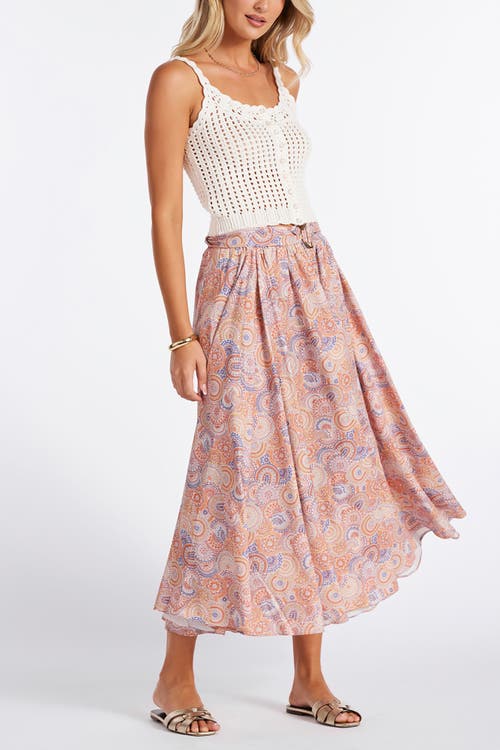 Bishop + Young Keena Open Crochet Sweater Tank In Animal Print