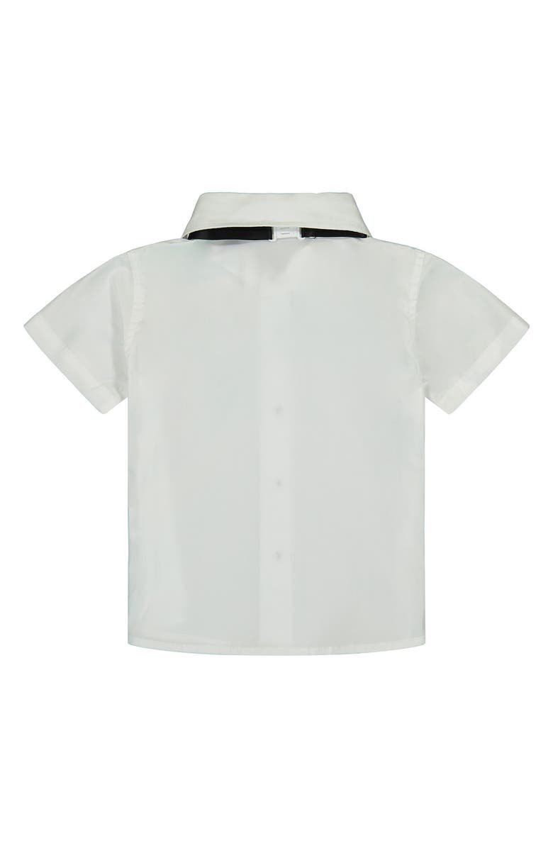 Andy & Evan Short Sleeve Button-Up Shirt, Suspender Shorts & Bow Tie Set, Alternate, color, 
