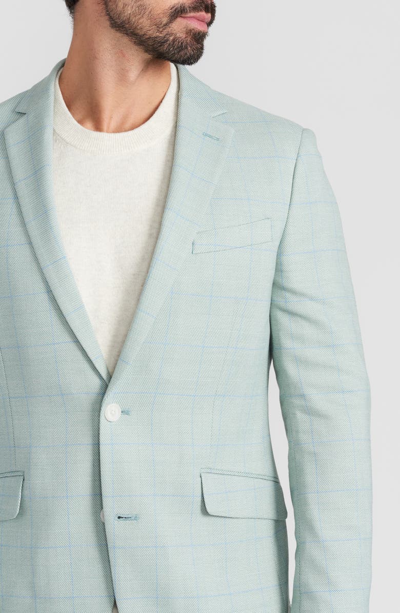 SAVILE ROW CO Windowpane Sport Coat, Alternate, color, Green