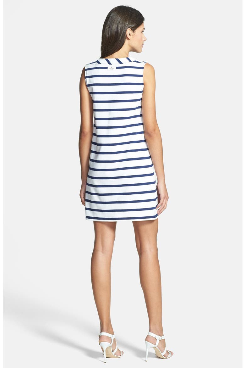 'tropez' stripe cotton shift dress, Alternate, color, FRESH WHITE/ FRENCH NAVY
