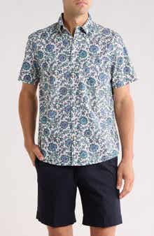 Brooks Brothers Sport Fit Floral Short Sleeve Button-Down Shirt
