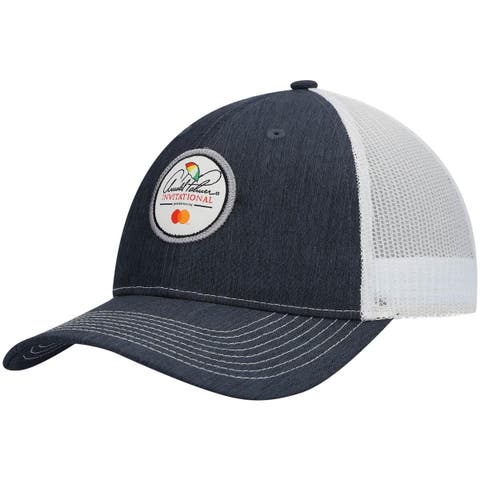 Men's Ahead Navy/White Arnold Palmer Invitational Logo Mesh Snapback Hat