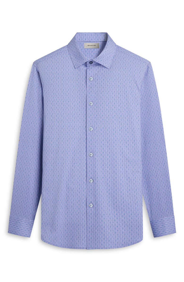 Bugatchi Jules OoohCotton<sup>®</sup> Floral Check Print Button-Down Shirt, Alternate, color, Lilac