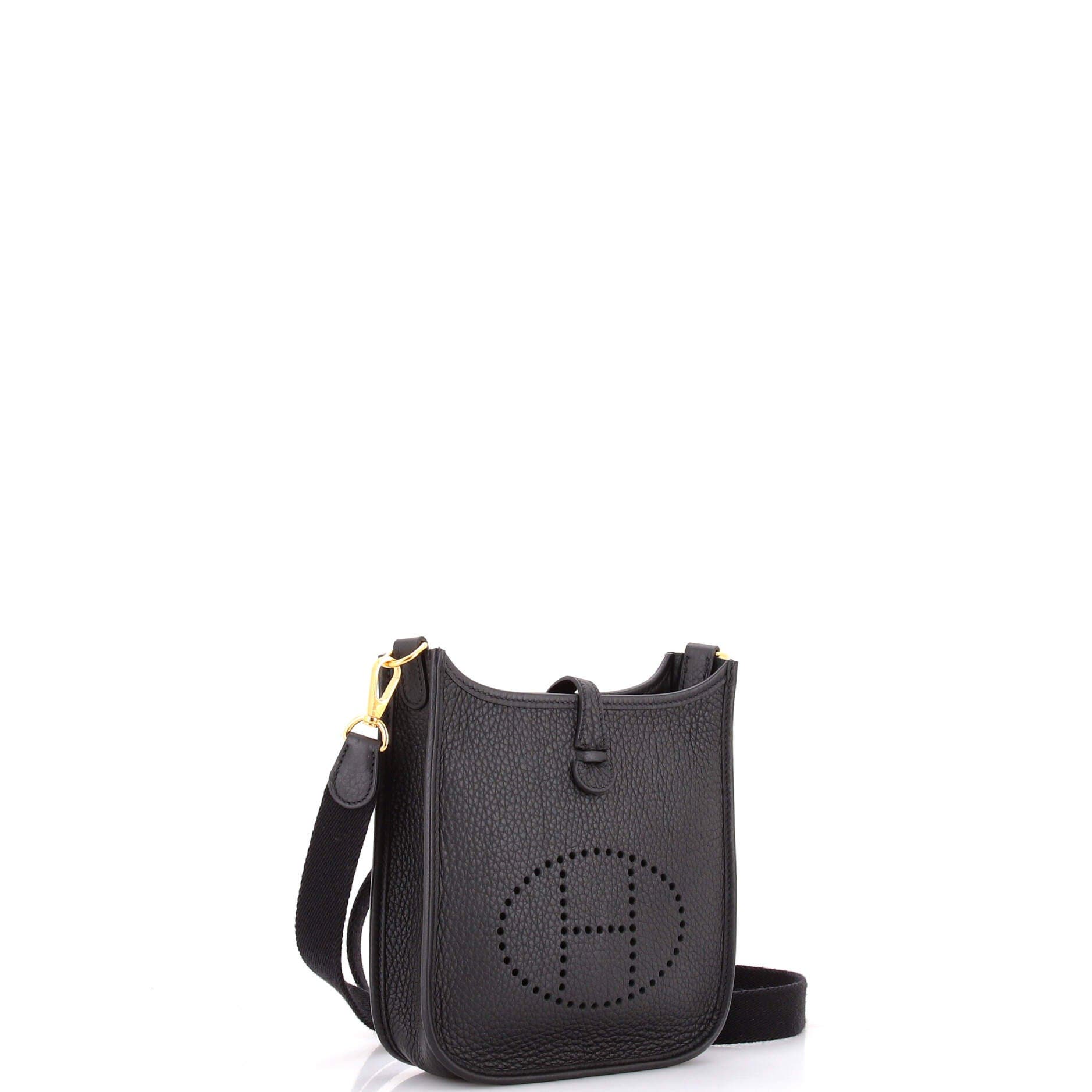 Pre-Owned Hermes Evelyne Bag Gen III Clemence TPM, Alternate, color, Noir