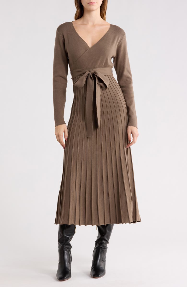 AREA STARS Riley Long Sleeve Sweater Dress, Main, color, 